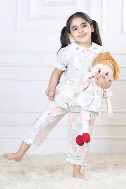 Bunny Garden Capri Sleepwear Set (with Matching Doll Outfit)