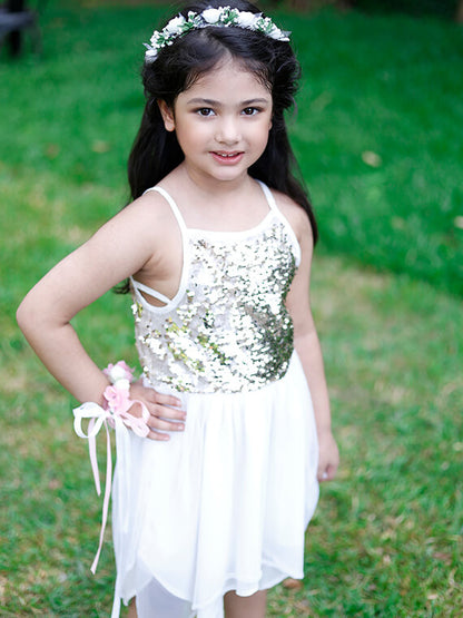 Golden Stardust Sequin Party Dress