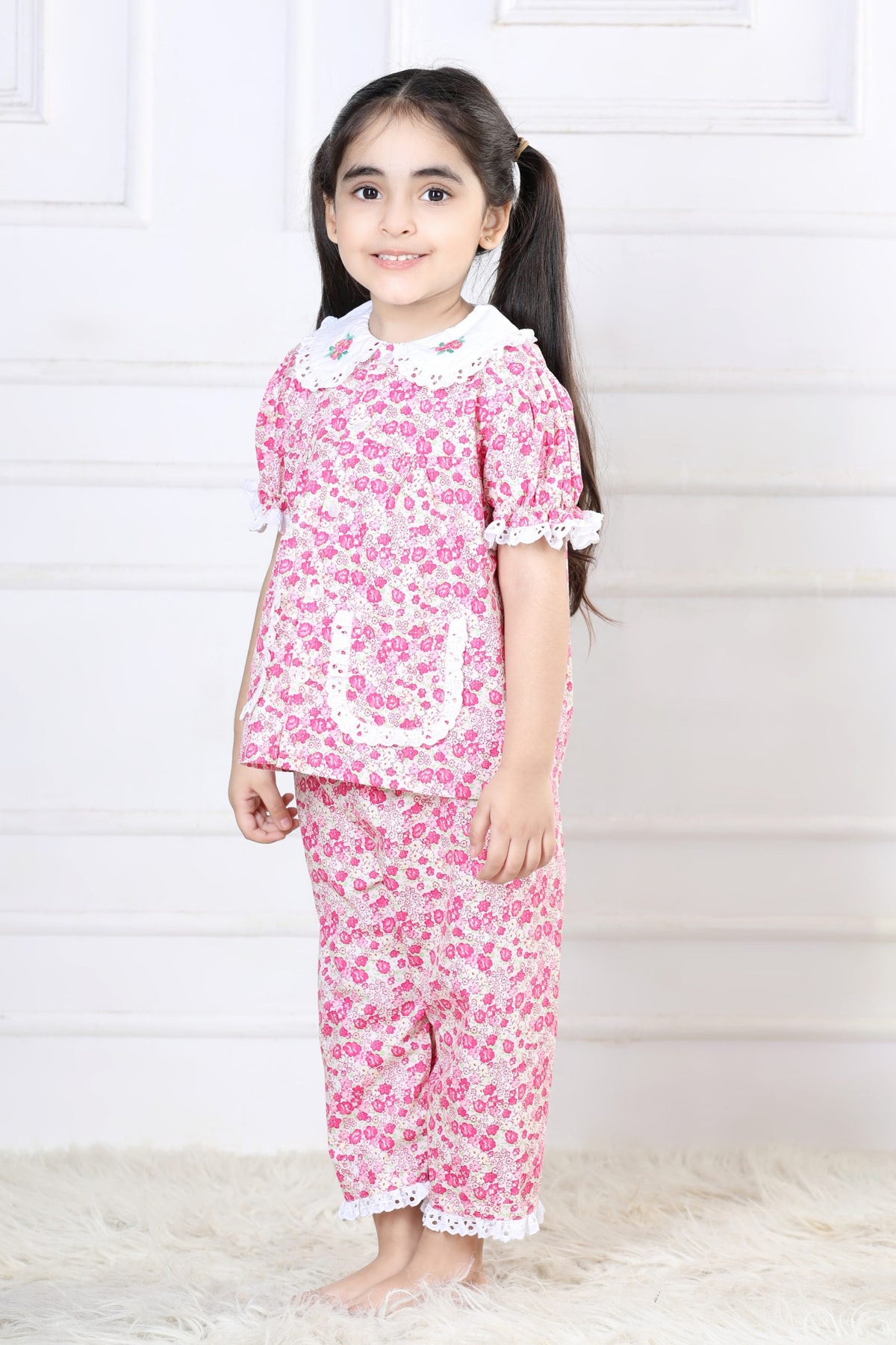 Vintage Floral Ditsy Sleepwear Set (with Matching Doll Outfit)