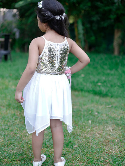 Golden Stardust Sequin Party Dress