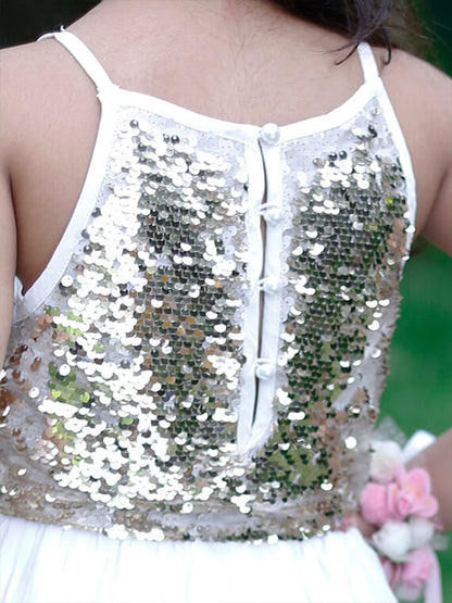 Golden Stardust Sequin Party Dress