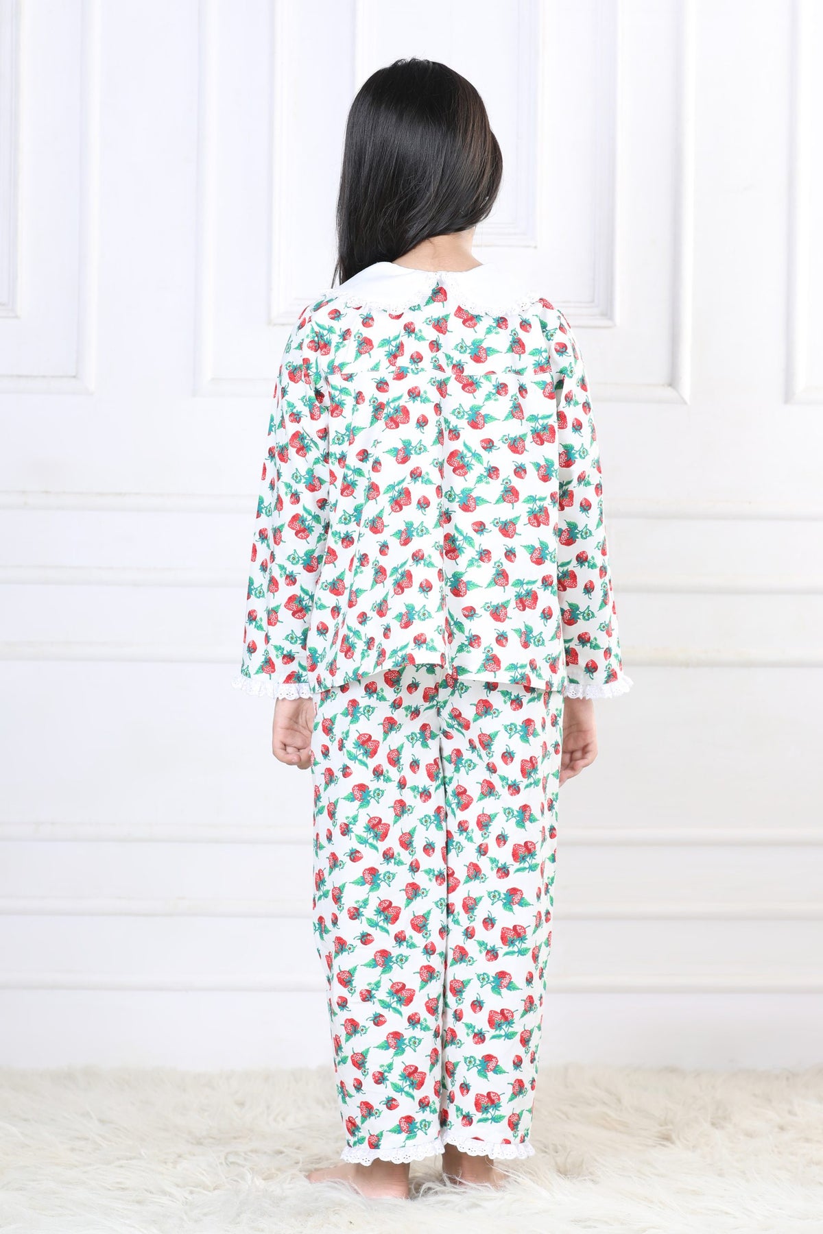 Sweet Dreams Strawberry Sleepwear Set (with Matching Doll Outfit)