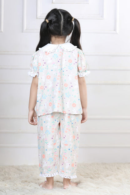 Bunny Garden Capri Sleepwear Set (with Matching Doll Outfit)