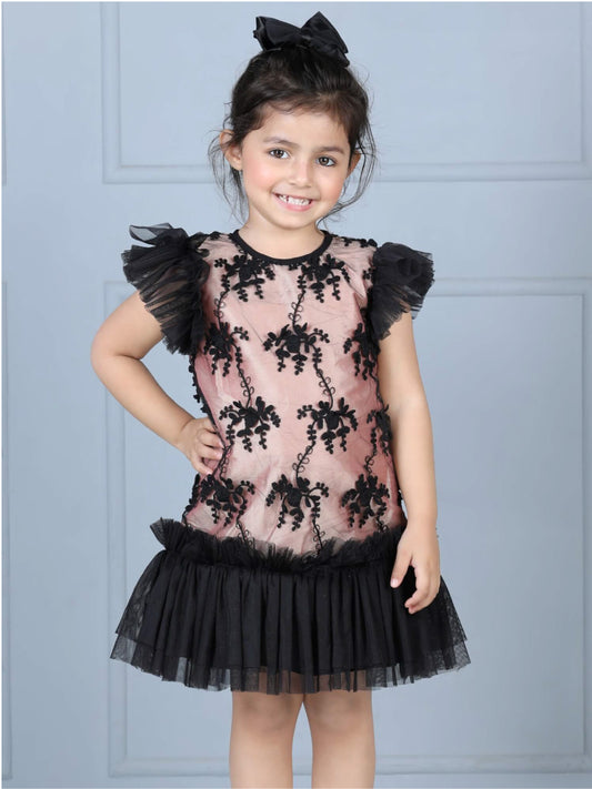 Mermaid Rose Gold Black Party Dress