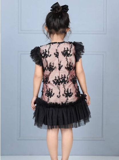 Mermaid Rose Gold Black Party Dress